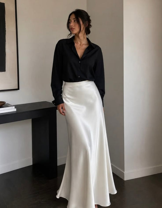 Eloise Satin Maxi Skirt