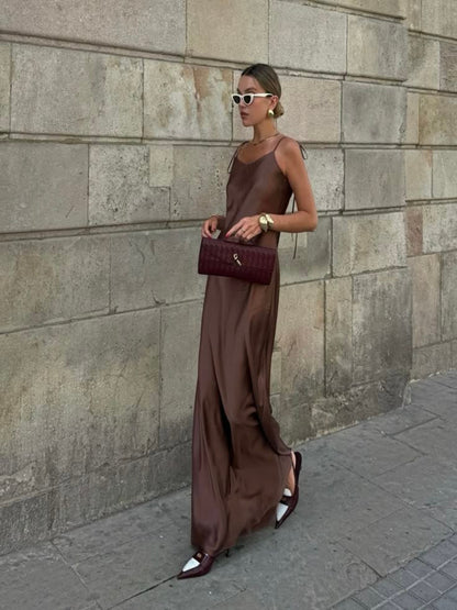 Elvaria Soft Satin Maxi